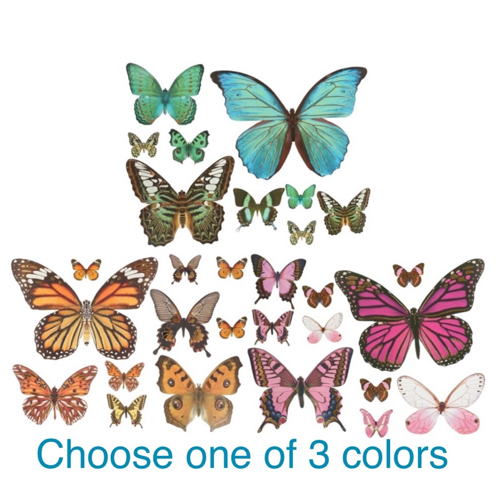 Floral Garden Butterfly Die Cuts with Foil Accents, 33-ct. Packs - Choose Color